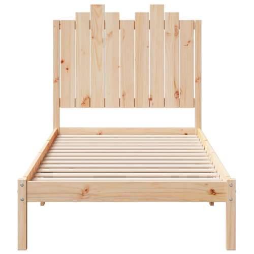 Dugi okvir kreveta bez madraca 100 x 220 cm masivno drvo - Prirodna 100 x 220 cm Cijena