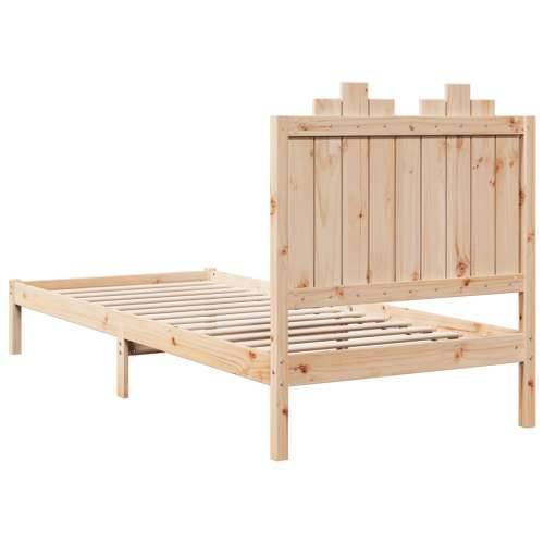 Dugi okvir kreveta bez madraca 100 x 220 cm masivno drvo - Prirodna 100 x 220 cm Cijena