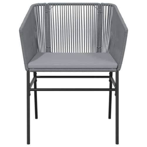 Vrtna garnitura - 9-dijelni vrtni blagovaonski set s jastucima poliratan i staklo - Siva 200 x 100 x 74 cm 8 Cijena