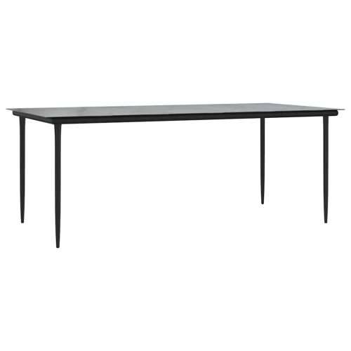 Vrtna garnitura - 9-dijelni vrtni blagovaonski set s jastucima poliratan i staklo - Siva 200 x 100 x 74 cm 8 Cijena