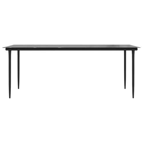 Vrtna garnitura - 9-dijelni vrtni blagovaonski set s jastucima poliratan i staklo - Siva 200 x 100 x 74 cm 8 Cijena