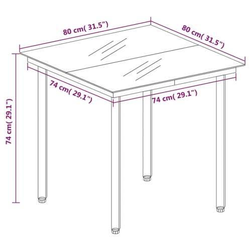 Vrtna garnitura - 5-dijelni vrtni blagovaonski set od poliratana s jastucima bež - bež i krem ​​bijela 80 x 80 x 74 cm 4 Cijena