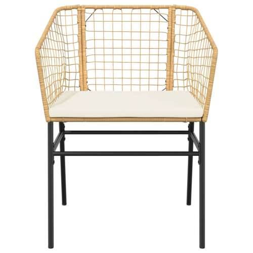 Vrtna garnitura - 5-dijelni vrtni blagovaonski set s jastucima poliratan i staklo - Smeđa 140 x 70 x 74 cm Da 4 Cijena