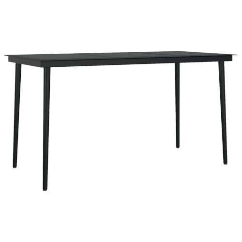 Vrtna garnitura - 5-dijelni vrtni blagovaonski set s jastucima od crnog - Crna 140 x 70 x 74 cm 4 Cijena