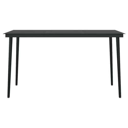 Vrtna garnitura - 5-dijelni vrtni blagovaonski set s jastucima od crnog - Crna 140 x 70 x 74 cm 4 Cijena