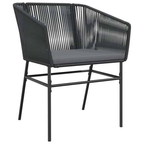 Vrtna garnitura - 7-dijelni vrtni blagovaonski set s jastucima, crno - Crna 160 x 80 x 74 cm 6 Cijena