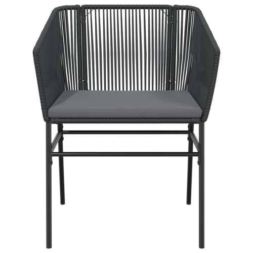 Vrtna garnitura - 7-dijelni vrtni blagovaonski set s jastucima, crno - Crna 160 x 80 x 74 cm 6 Cijena