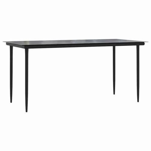 Vrtna garnitura - 7-dijelni vrtni blagovaonski set s jastucima, crno - Crna 160 x 80 x 74 cm 6 Cijena