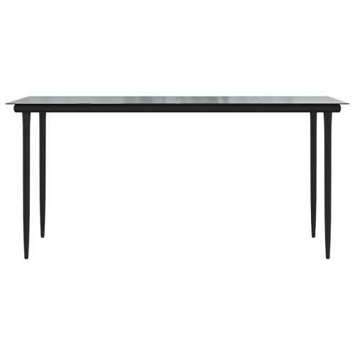 Vrtna garnitura - 7-dijelni vrtni blagovaonski set s jastucima, crno - Crna 160 x 80 x 74 cm 6 Cijena