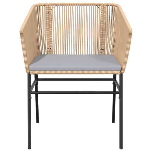 Vrtna garnitura - 5-dijelni vrtni blagovaonski set s jastucima poliratan i staklo - Smeđa 140 x 70 x 74 cm 4 Cijena