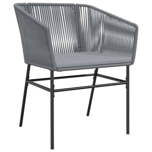 Vrtna garnitura - 5-dijelni vrtni blagovaonski set s jastucima poliratan i staklo - Siva 140 x 70 x 74 cm 4 Cijena