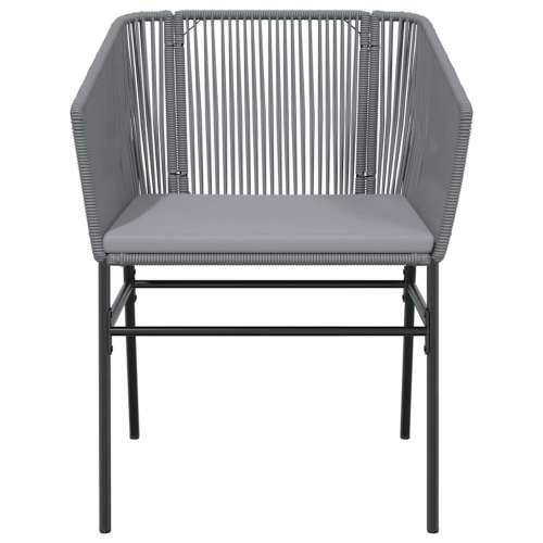 Vrtna garnitura - 5-dijelni vrtni blagovaonski set s jastucima poliratan i staklo - Siva 140 x 70 x 74 cm 4 Cijena