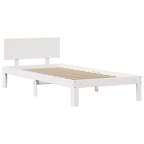 Okvir kreveta s uzglavljem bez madraca bijeli 90x190 cm - Bijela 90 x 190 cm Cijena