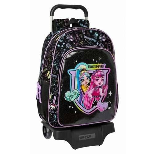 Školski Ruksak s Kotačima Monster High Crna 33 x 42 x 14 cm Cijena