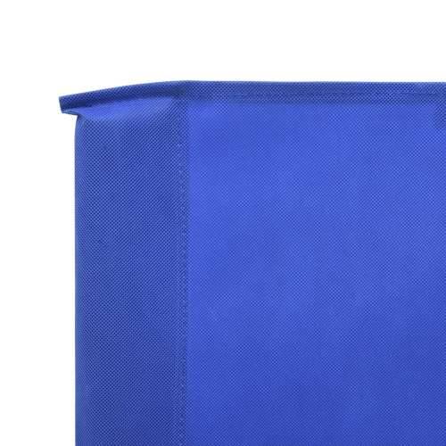 Vjetrobran s 3 panela od tkanine 400 x 80 cm azurno plavi Cijena