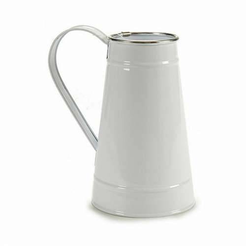 Tegla za biljke Šalica za Mlijeko Bijela Srebrna Metal 17 x 18,5 x 11,3 cm (24 kom.) Cijena