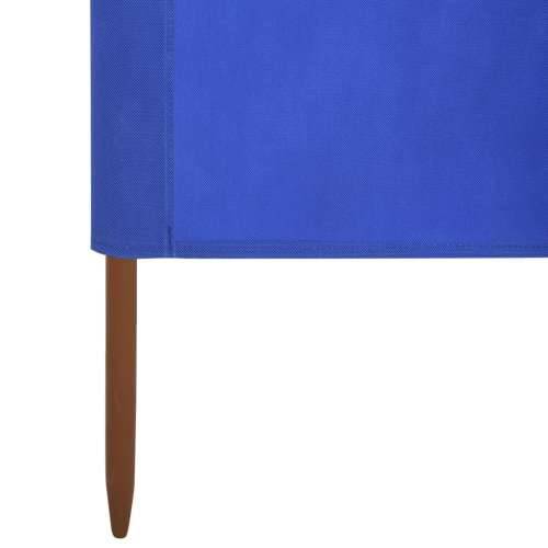 Vjetrobran s 3 panela od tkanine 400 x 120 cm azurno plavi Cijena