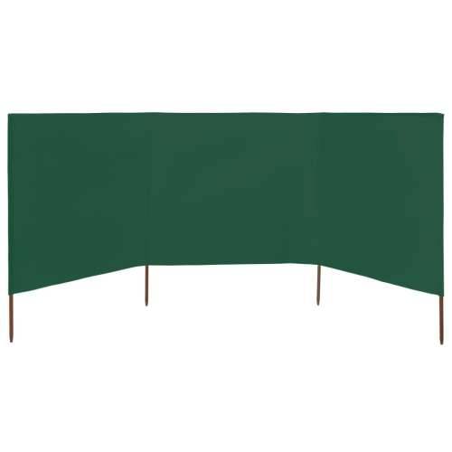 Vjetrobran s 3 panela od tkanine 400 x 160 cm zeleni - Zelena 400 x 160 cm 1 Cijena