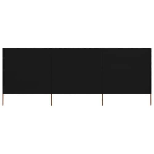 Vjetrobran s 3 panela od tkanine 400 x 160 cm crni - Crna 400 x 160 cm 1 Cijena