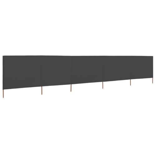 Vjetrobran s 5 panela od tkanine 600 x 120 cm antracit - Antracit 600 x 120 cm 1 Cijena
