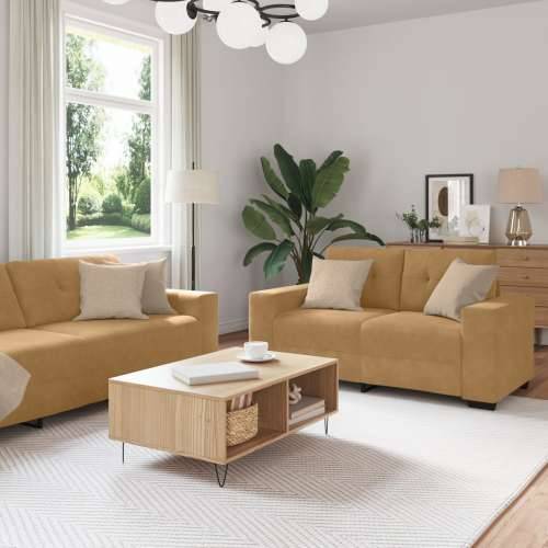 Set sofa od 2 dijela s jastučićima od smešnog baršuna Cijena