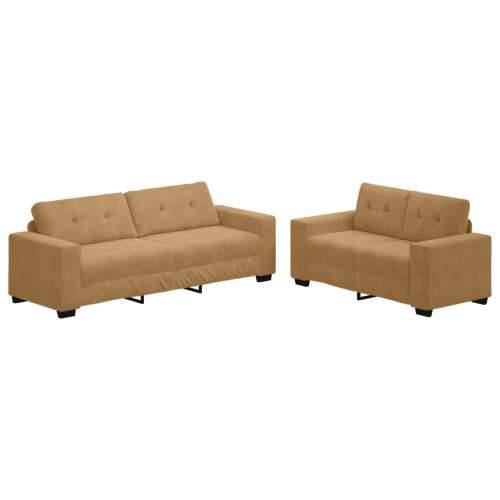 Set sofa od 2 dijela s jastučićima od smešnog baršuna Cijena