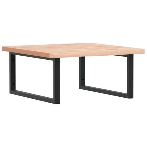 Zidna polica za Lavabo - Umivaonik od čelika i masivne bukovine - Smeđa i crna 60 x 60 x 2.5 cm 1 Pravokutno Cijena