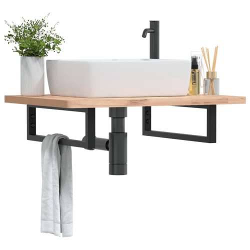 Nosači polica za Lavabo - Umivaonik 2 kom crni pravokutni čelični - Crna 15 x 40 cm 1 Pravokutno Cijena