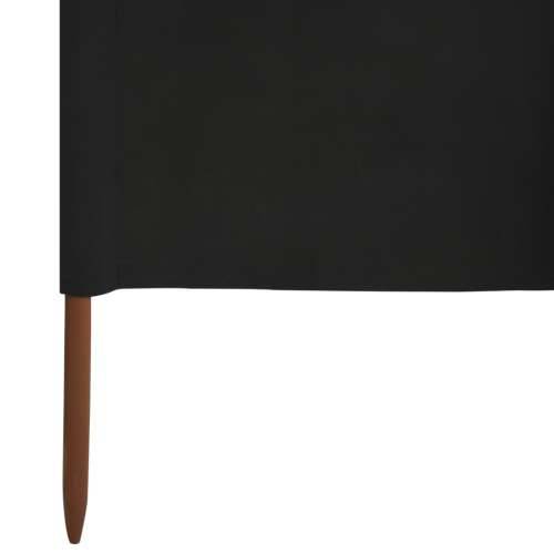 Vjetrobran s 5 panela od tkanine 600 x 160 cm crni Cijena