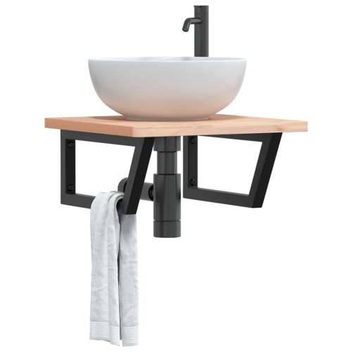 Nosači polica za Lavabo - Umivaonik 2 kom crni trapezni čelični - Crna 20 x 45 cm 1 Trapez Cijena