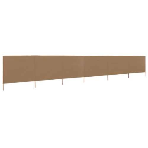 Vjetrobran sa 6 panela od tkanine 800 x 120 cm smeđe-sivi - Sivo-smeđa 800 x 120 cm 1 Cijena