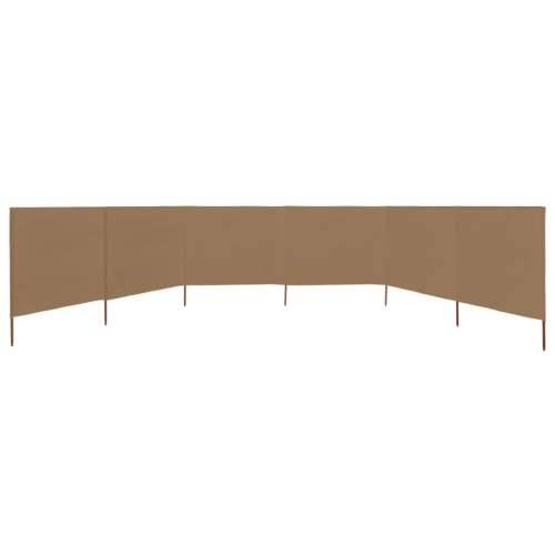 Vjetrobran sa 6 panela od tkanine 800 x 120 cm smeđe-sivi - Sivo-smeđa 800 x 120 cm 1 Cijena