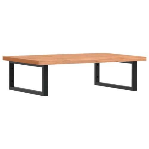 Zidna polica za Lavabo - Umivaonik od čelika i masivne bukovine - Crna 80 x 55 x 2.5 cm 1 Pravokutno Cijena