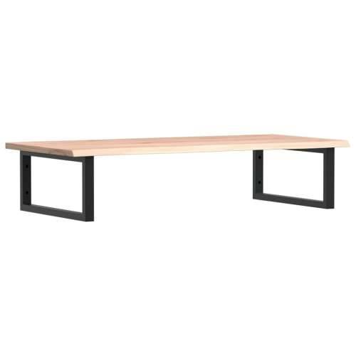Zidna polica za Lavabo - Umivaonik od čelika i masivne hrastovine - Smeđa i crna 100 x 50 x 2 cm 1 Pravokutno Cijena