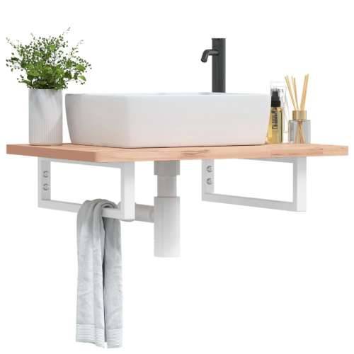 Nosači polica za Lavabo - Umivaonik 2 kom bijeli pravokutni čelični - Bijela 15 x 40 cm 1 Pravokutno Cijena