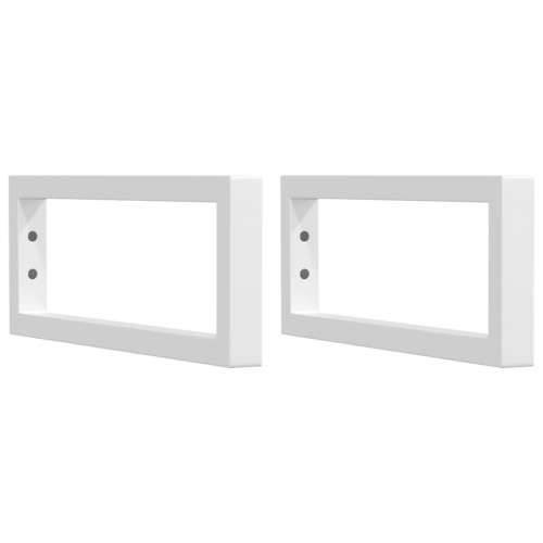 Nosači polica za Lavabo - Umivaonik 2 kom bijeli pravokutni čelični - Bijela 15 x 40 cm 1 Pravokutno Cijena