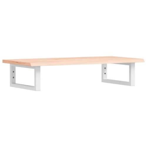 Zidna polica za Lavabo - Umivaonik od čelika i masivne hrastovine  - Smeđa i bijela 80 x 40 x 2 cm 1 Pravokutno Cijena