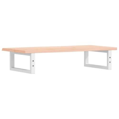 Zidna polica za Lavabo - Umivaonik od čelika i masivne hrastovine  - Smeđa i bijela 80 x 40 x 2 cm 1 Pravokutno Cijena