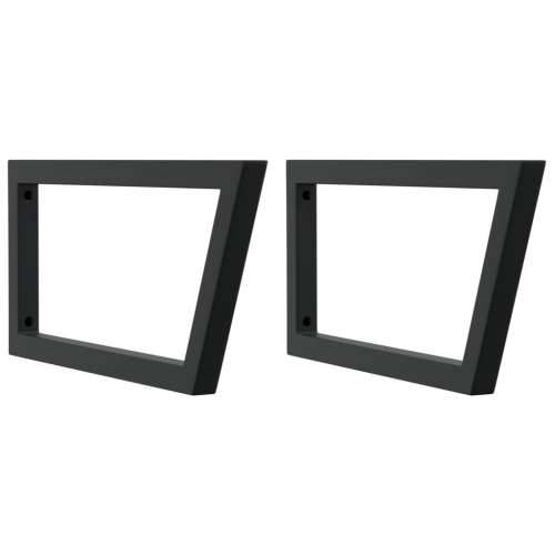 Nosači polica za Lavabo - Umivaonik 2 kom crni trapezni čelični - Crna 25 x 55 cm 1 Trapez Cijena