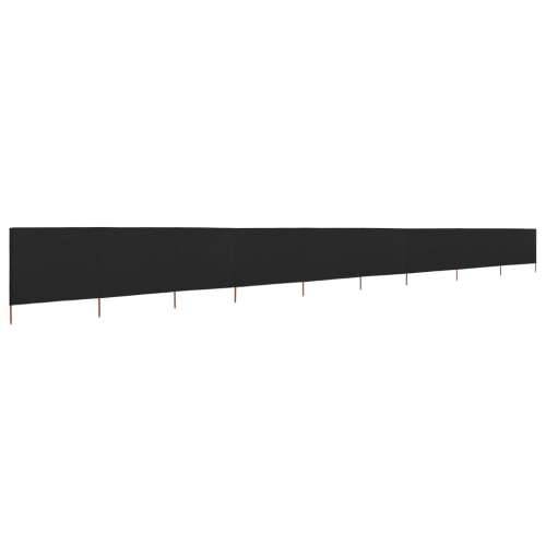 Vjetrobran s 9 panela od tkanine 1200 x 120 cm crni - Crna 1200 x 120 cm 1 Cijena