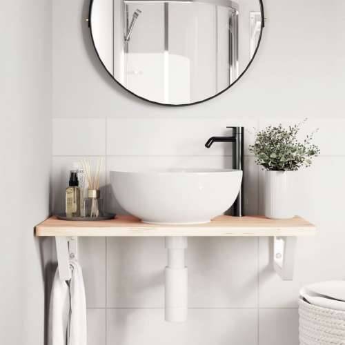 Nosači polica za Lavabo - Umivaonik 2 kom bijeli trapezni čelični - Bijela 15 x 35 cm 1 Trapez Cijena
