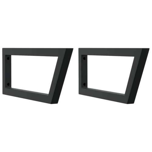 Nosači polica za Lavabo - Umivaonik 2 kom crni trapezni čelični - Crna 20 x 50 cm 1 Trapez Cijena