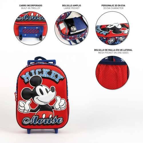Školski Ruksak s Kotačima Mickey Mouse 3D Cijena