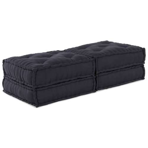 Modularni Pouf 2 kom antracit tkanina Cijena