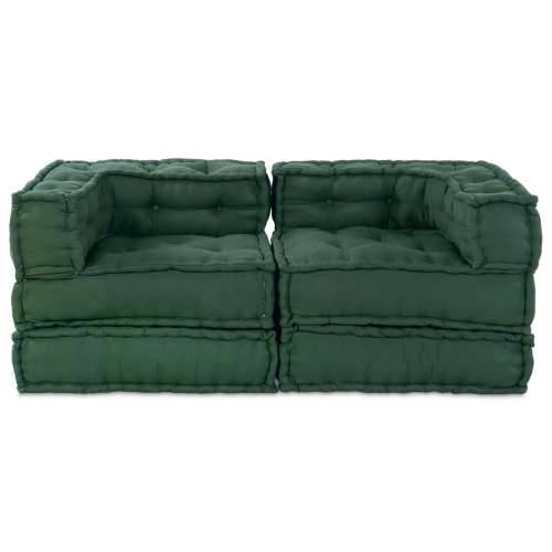 Modularni pouf 2 komada Zeleni materijal Cijena