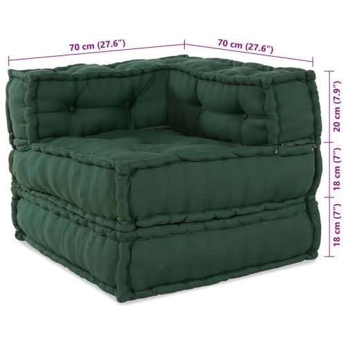 Modularni pouf 2 komada Zeleni materijal Cijena