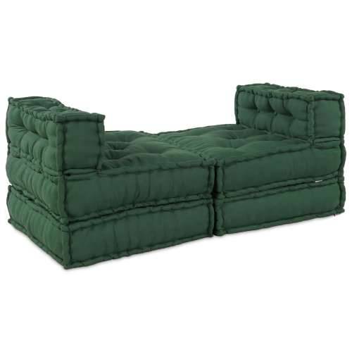 Modularni Poufs 4 kom Zelena Tkanina Cijena