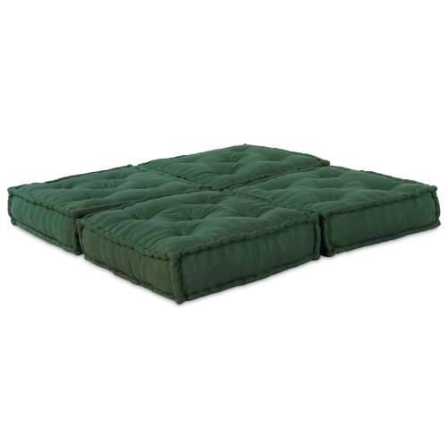 Modularni Pouf 2 kom Zelena Tkanina Cijena