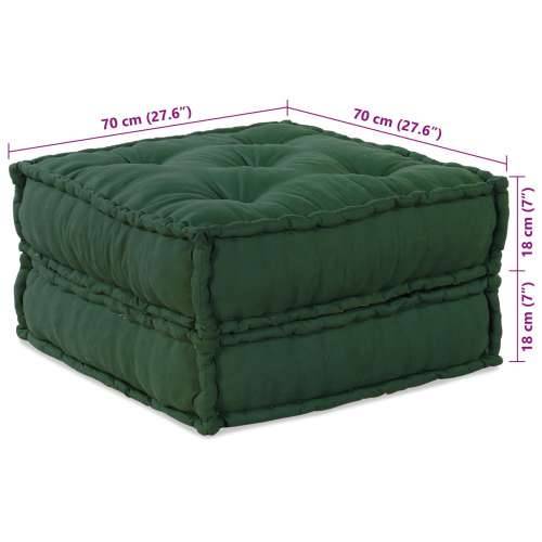 Modularni Pouf 2 kom Zelena Tkanina Cijena
