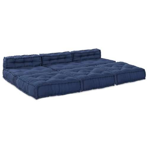 Modularni pouf - Set od 4 u indigo tkanini Cijena